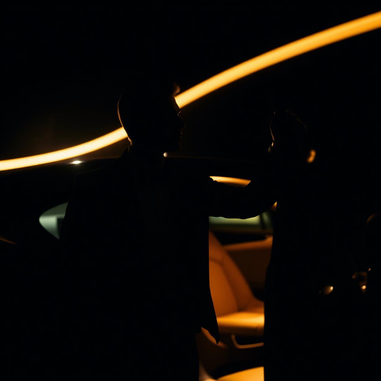 Luxury chauffeur silhouette